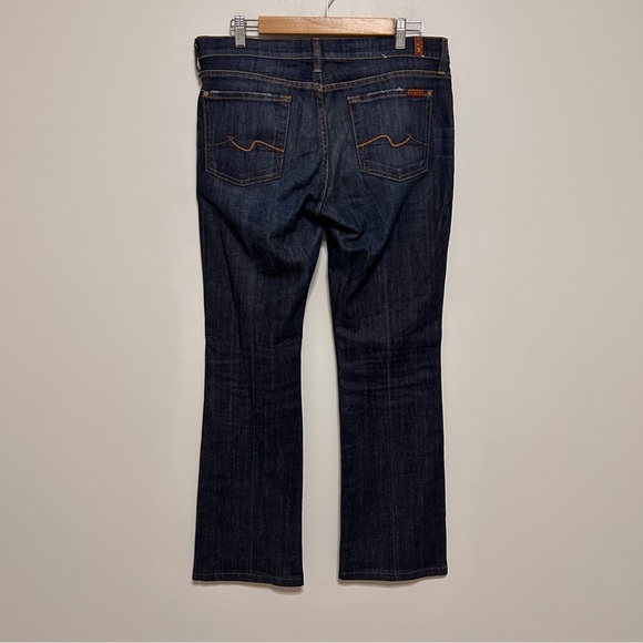 7 Seven for all man kind Women’s 29x29 Blue Denim Jeans Straight leg Medium Wash - Picture 3 of 10